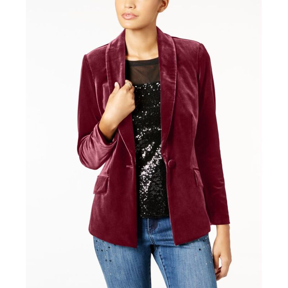 INC International Concepts Women's Velvet Blazer
